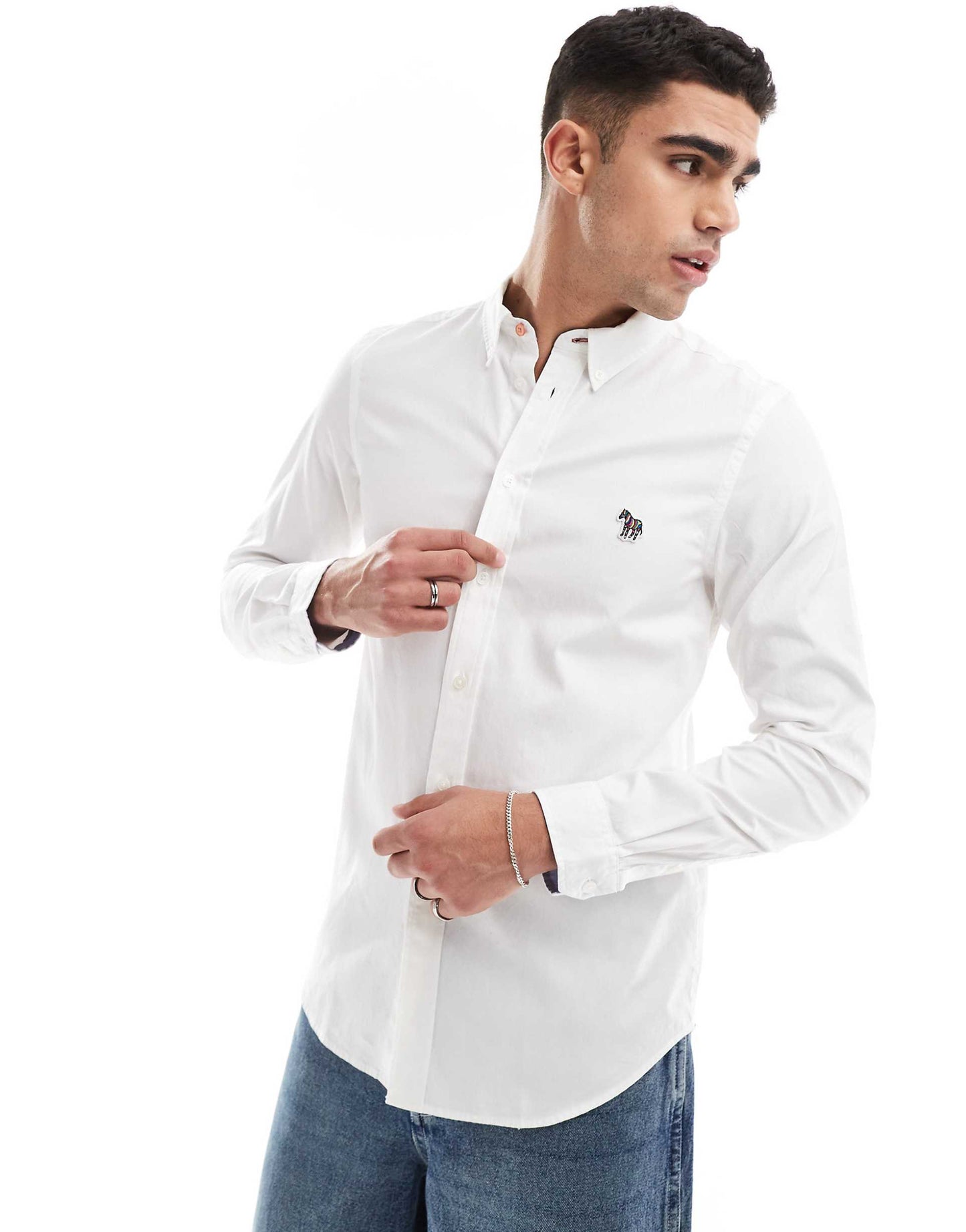 Zebra Logo Tailored Fit Oxford Shirt Buttondown