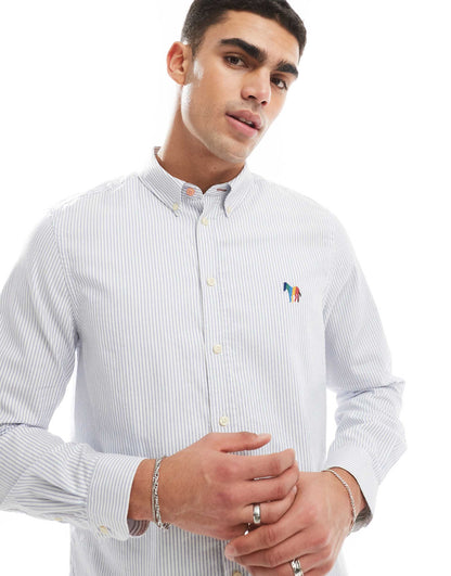 Striped Logo Oxford Shirt