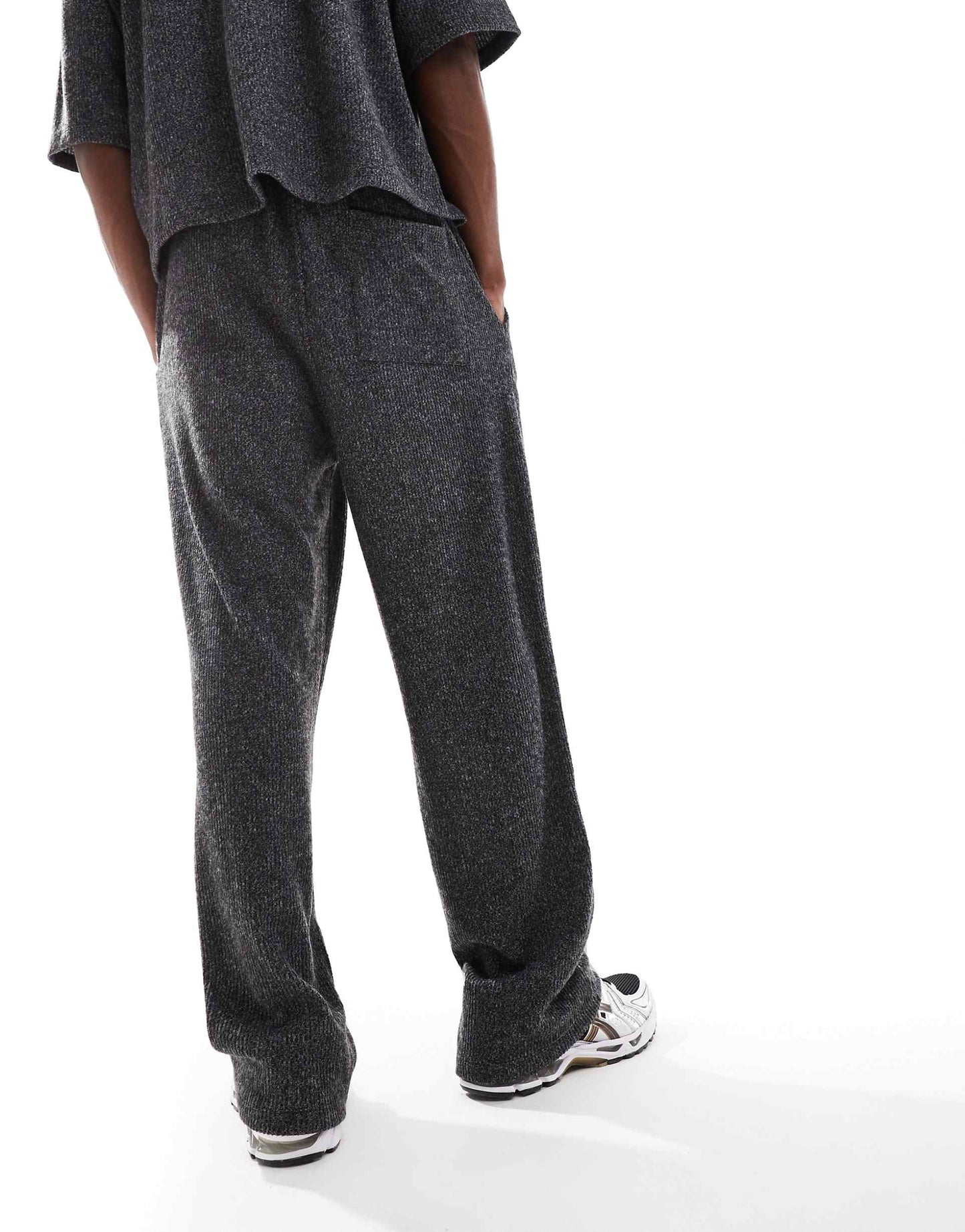 Co-Ord Heavyweight Premium Baggy Trousers With Brushed Rib