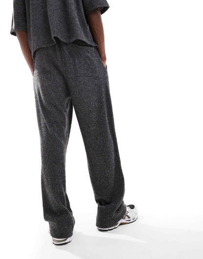 Co-Ord Heavyweight Premium Baggy Trousers With Brushed Rib