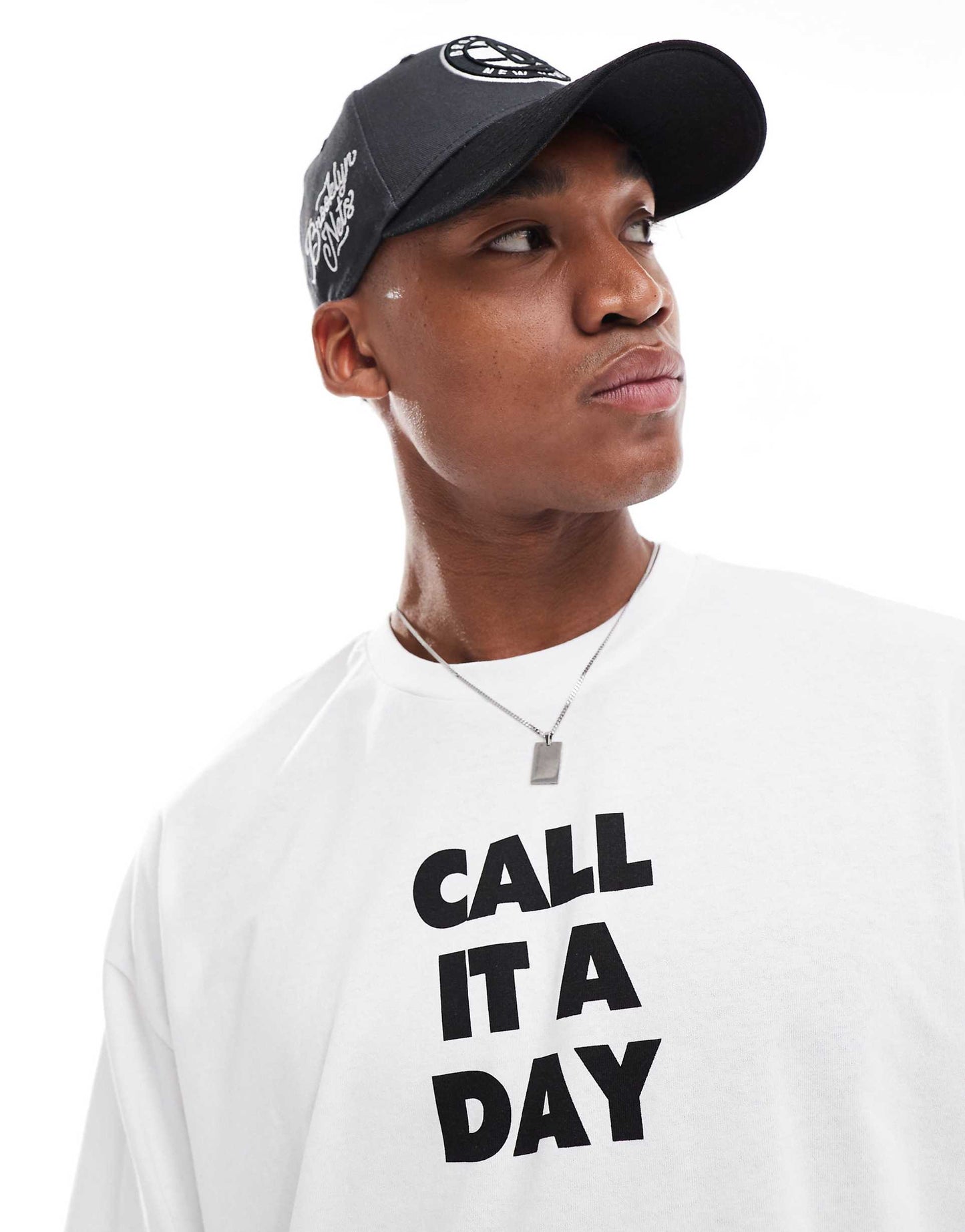 Relaxed Crop T-Shirt With Call It A Day Graphic