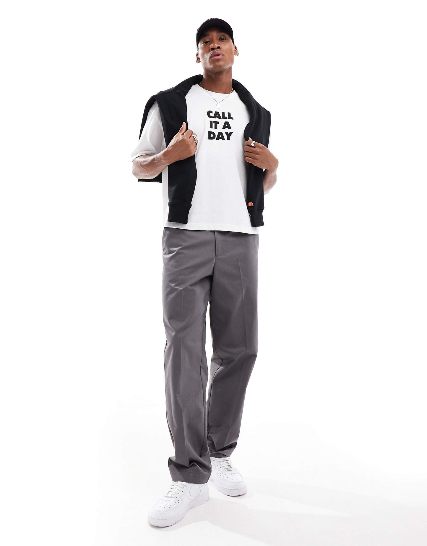 Relaxed Crop T-Shirt With Call It A Day Graphic