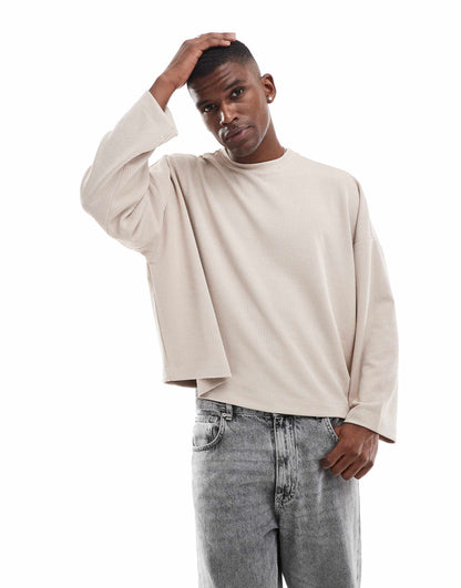 Extreme Oversized Heavyweight Boxy Long Sleeve T-Shirt