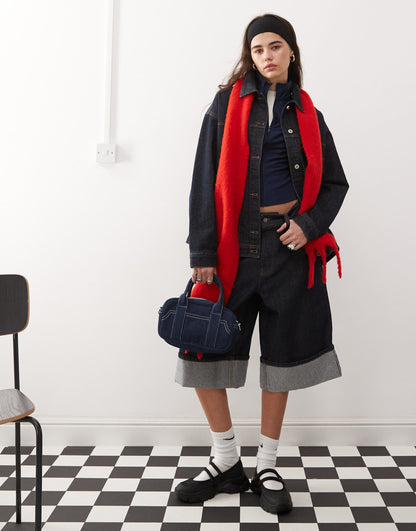 Denim Turn Up Culotte