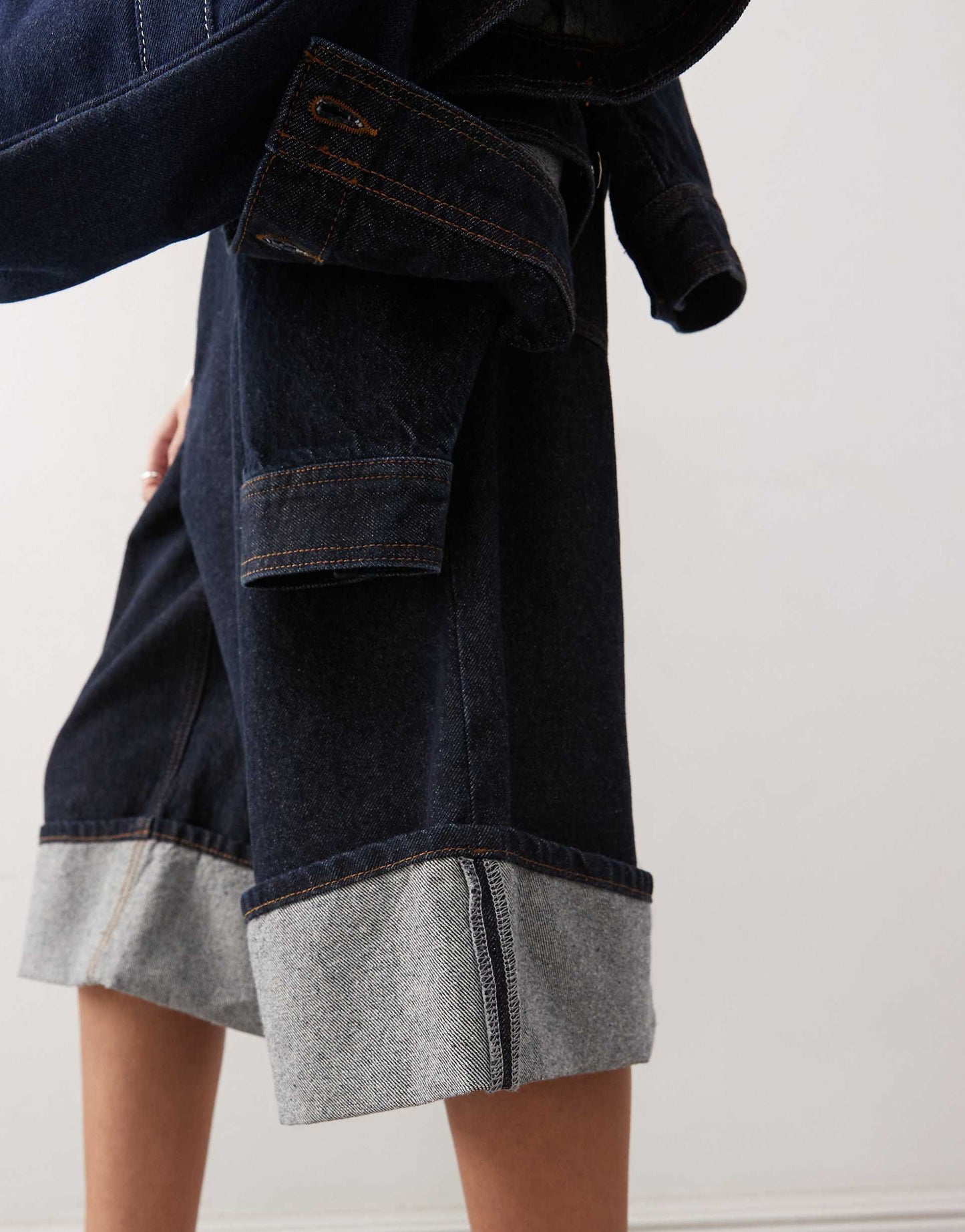 Denim Turn Up Culotte