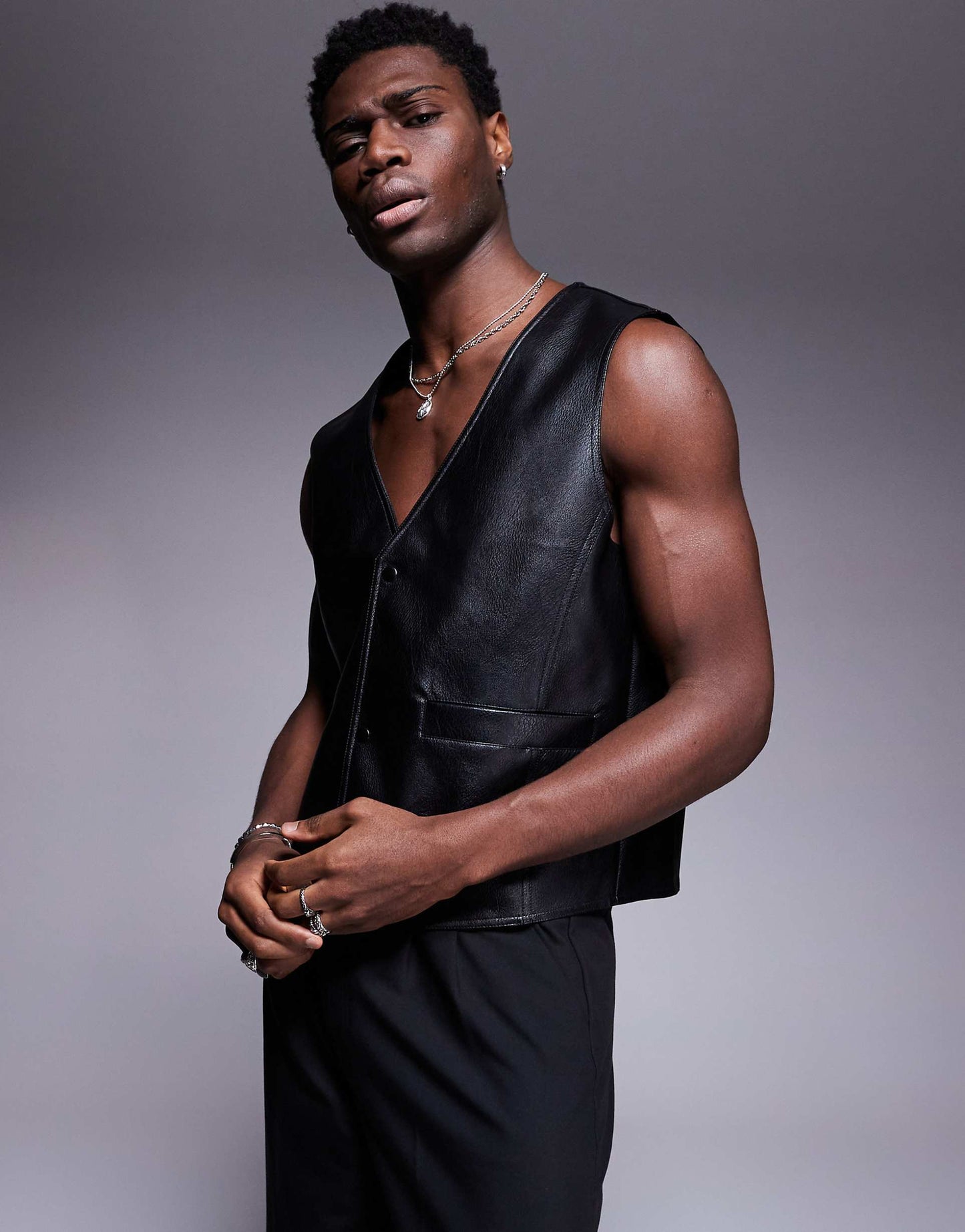 Faux Leather Gilet