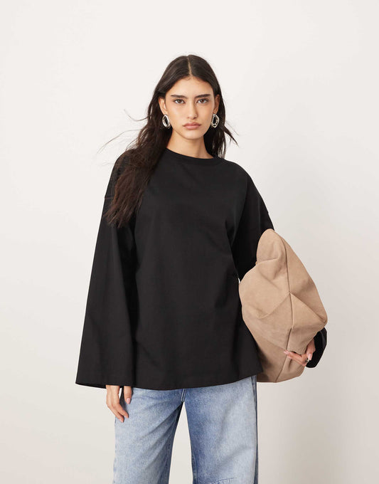 Cotton Oversized Long Sleeve T-Shirt