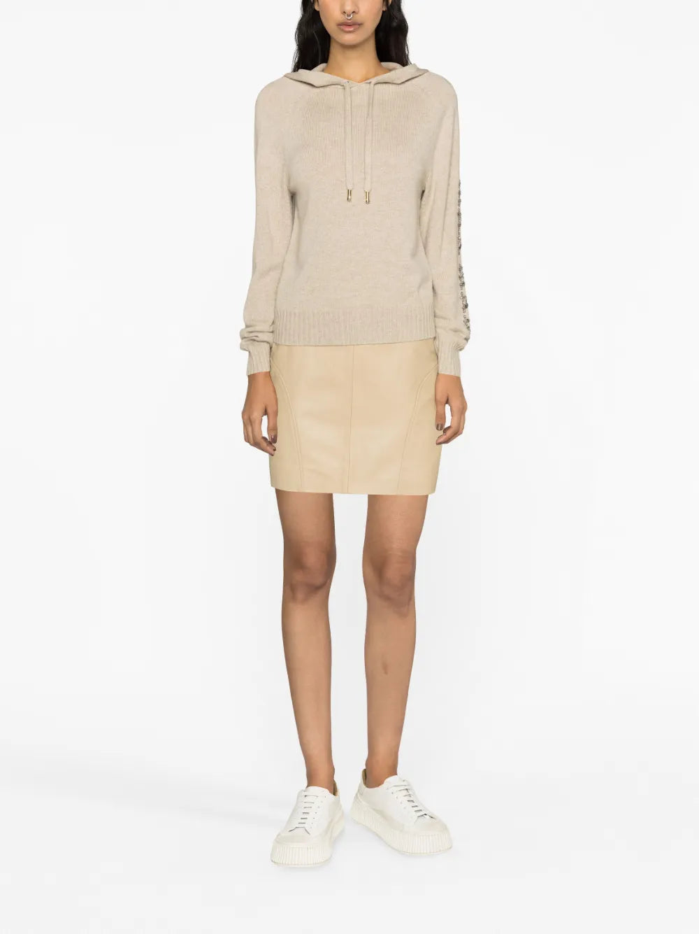 Logo-Embellished Wool-Blend Hoodie