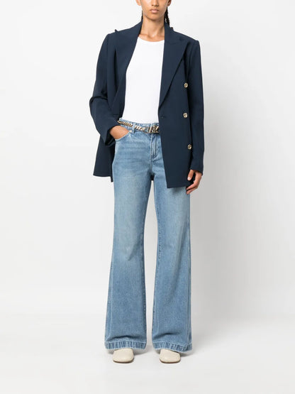 Belted Bootcut Jeans