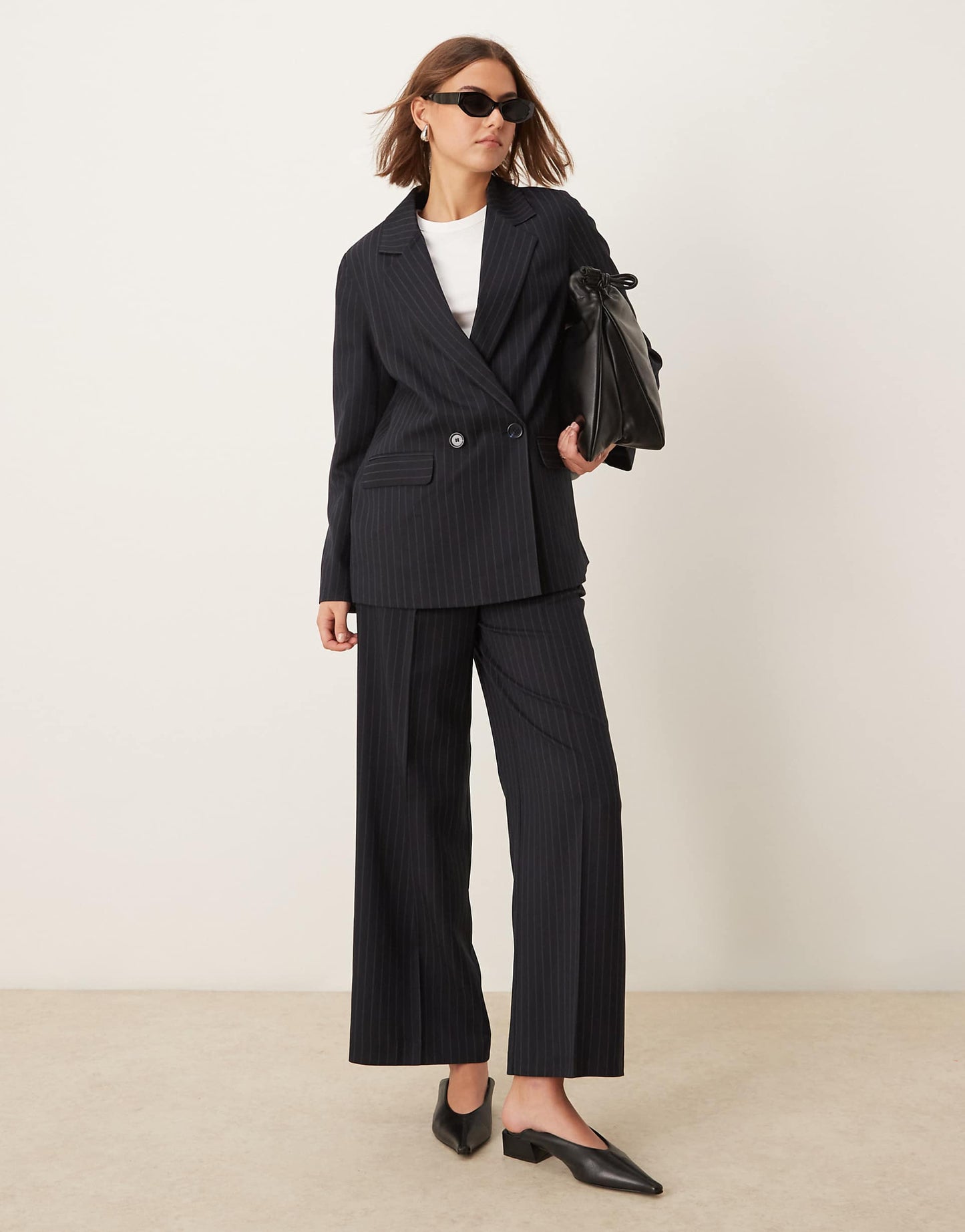 Pinstripe Oversized Blazer Co-Ord