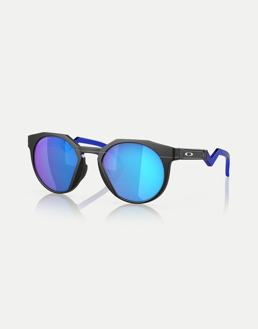 Hstn Round Polarised Sunglasses With Blue Mirrored Lens