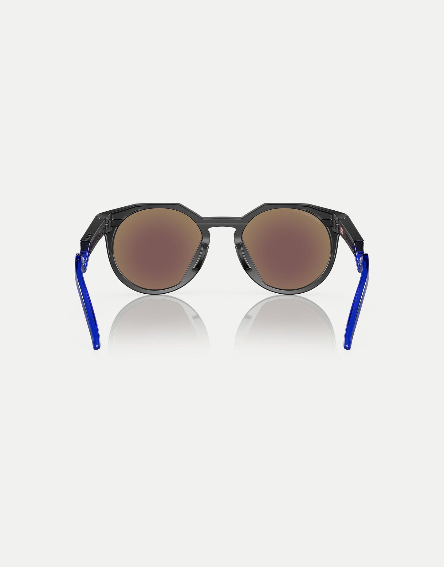 Hstn Round Polarised Sunglasses With Blue Mirrored Lens