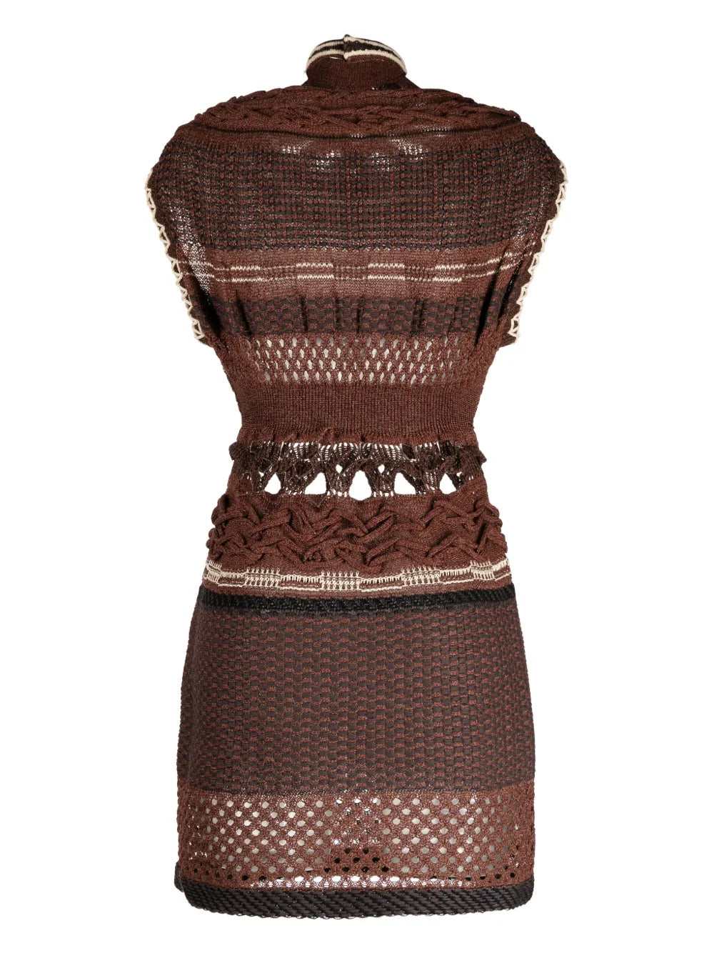 Open-Knit Knitted Dress