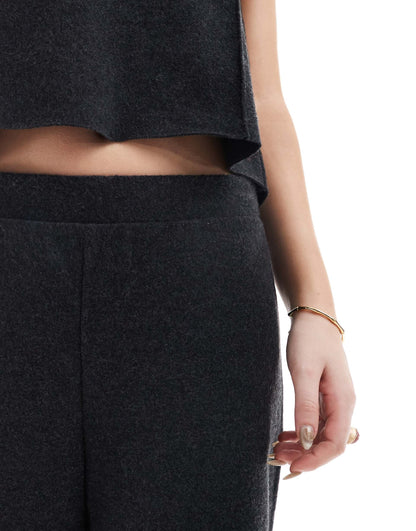 Soft Texture Wide Leg Trousers Co-Ord