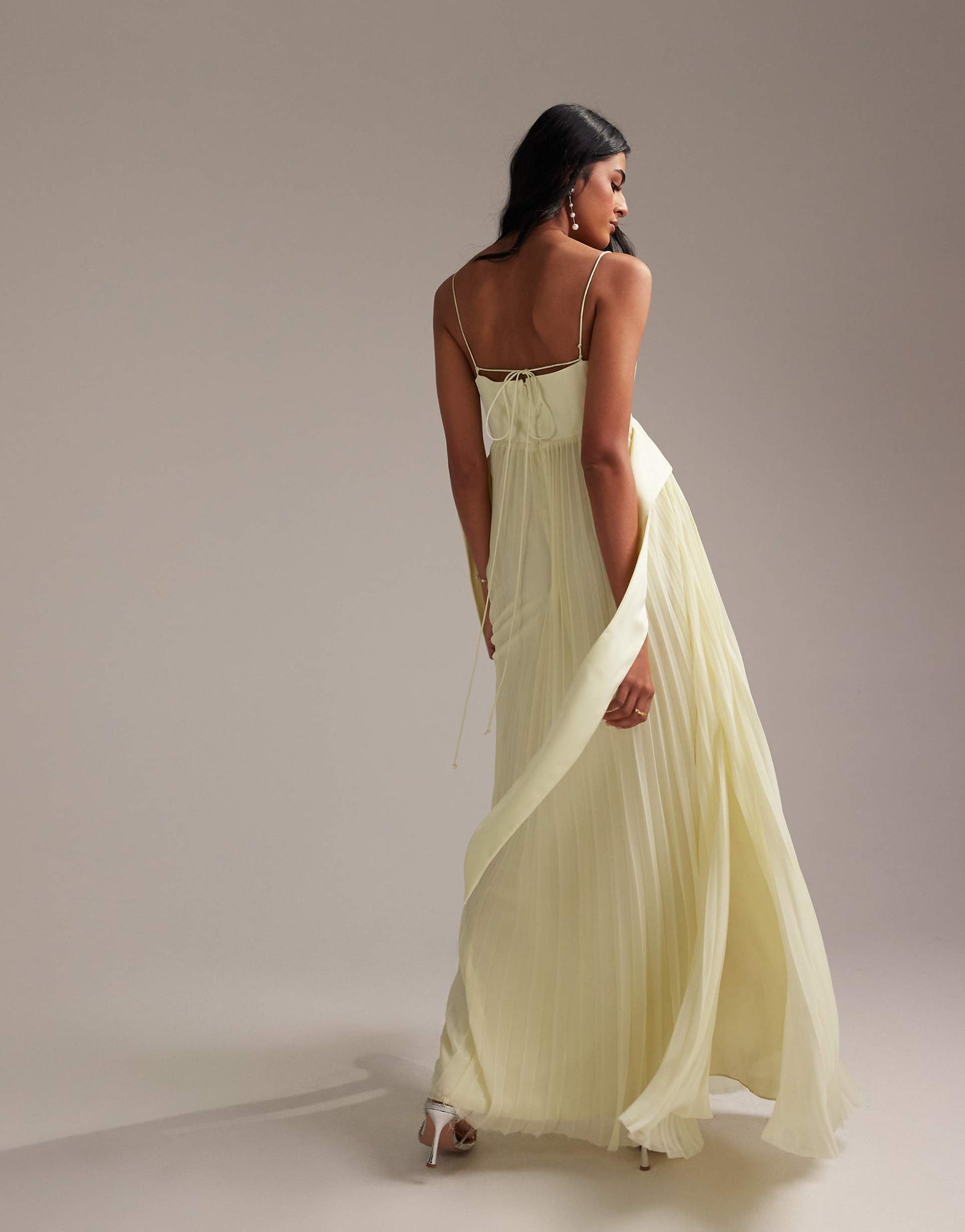 Bridesmaids Hybrid Cami Maxi Dress With Pleat Skirt