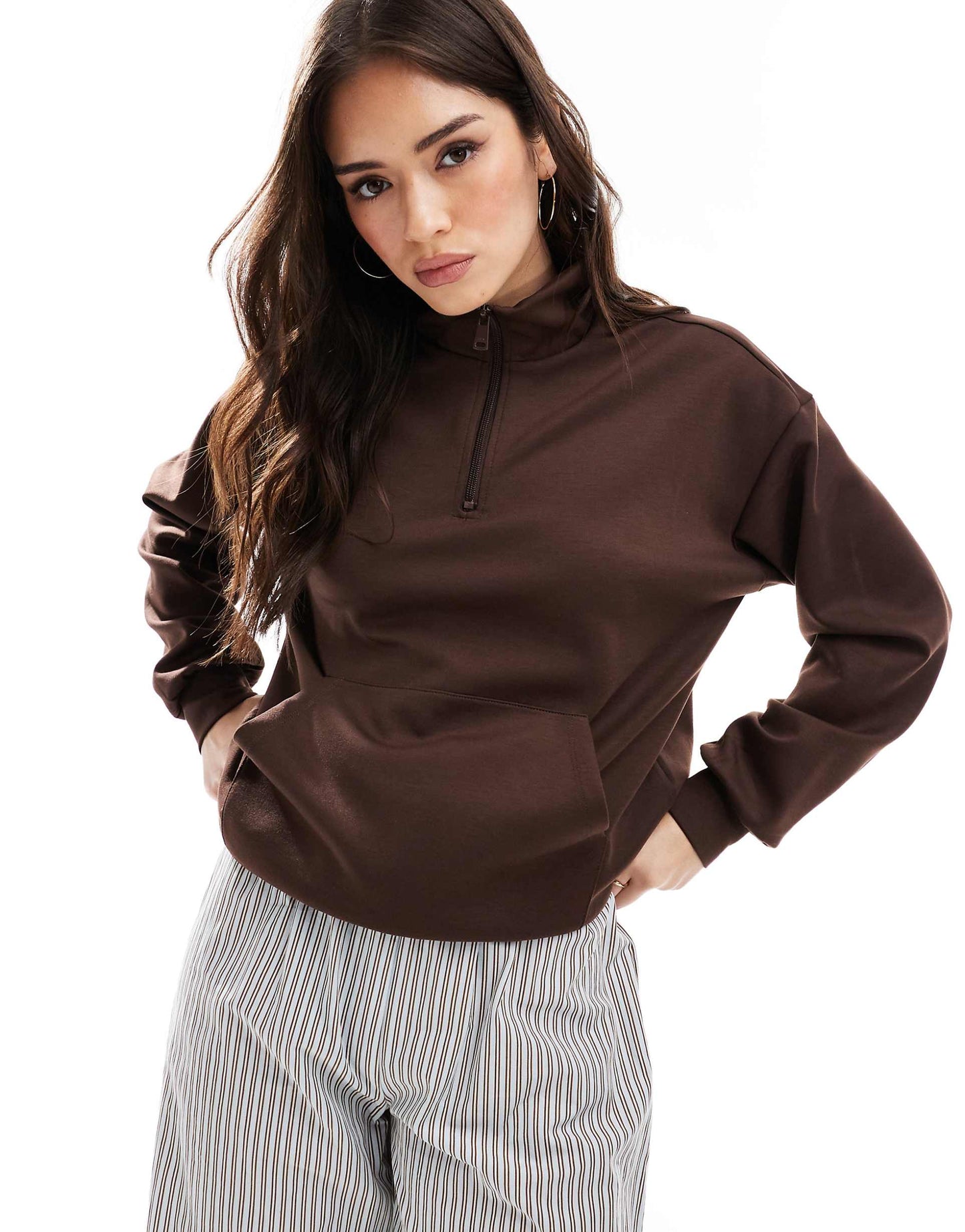Half Zip Sweat Top