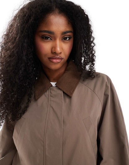 Contrast Detail Barn Jacket