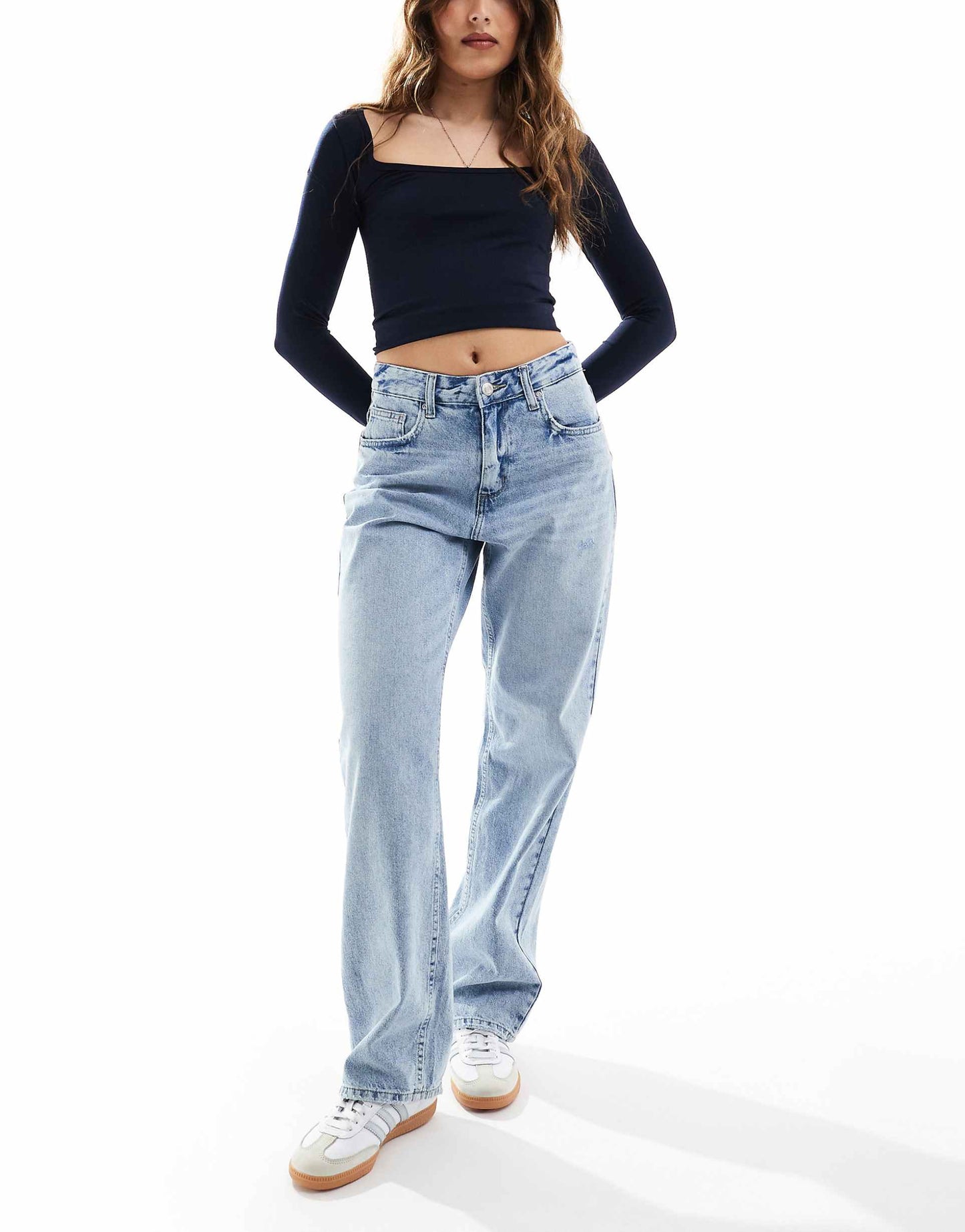 Ella Mid Waist Straight Fit Jeans