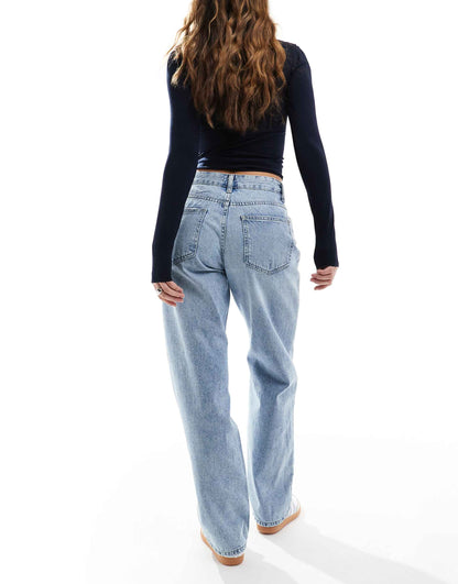 Ella Mid Waist Straight Fit Jeans