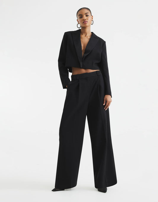 Wide Leg Tuxedo Trouser