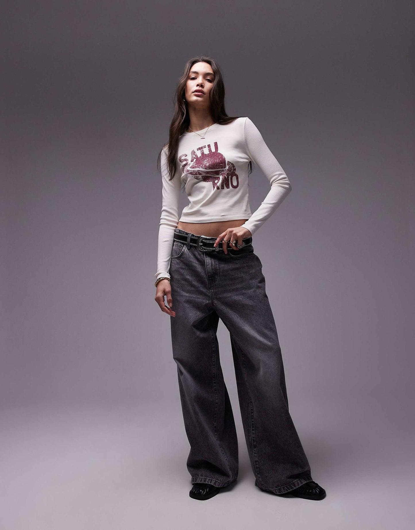 Graphic Saturno Long Sleeve Top