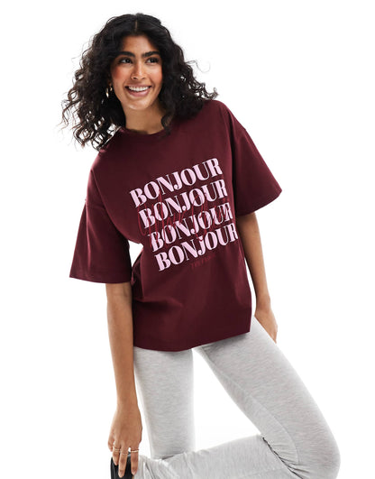 Exclusive Bonjour Logo Oversized T-Shirt