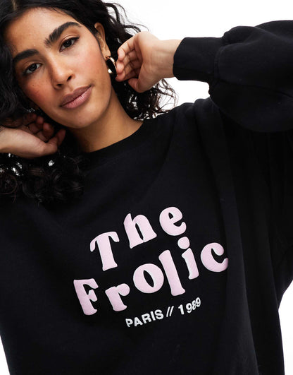 Exclusive Oversized Logo Sweatshirt Co-Ord