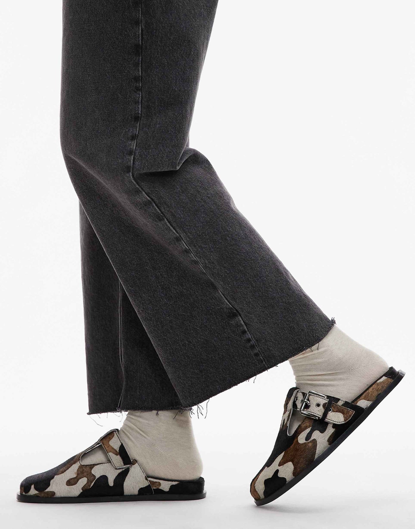Annie Leather Buckle Clog