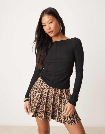 Petite Pleated Mini Skirt