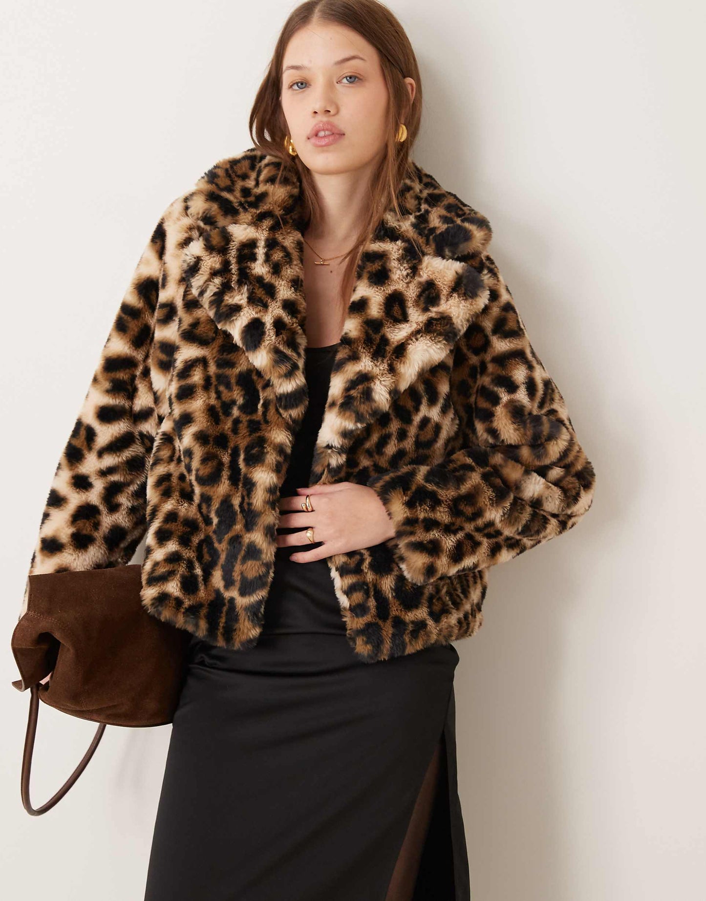 Cropped Faux Fur Coat