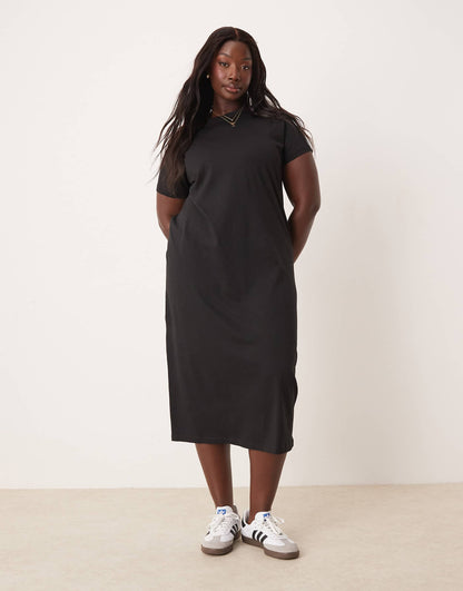 Curve Jersey Tshirt Midi Dress