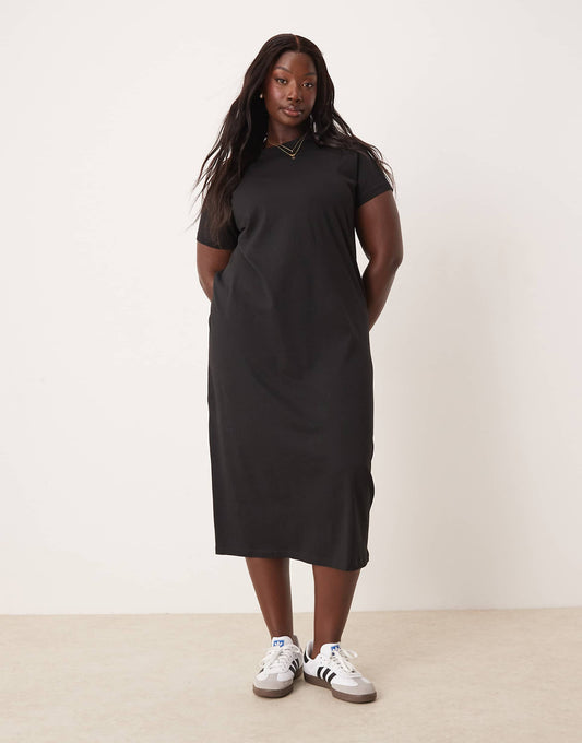 Curve Jersey Tshirt Midi Dress