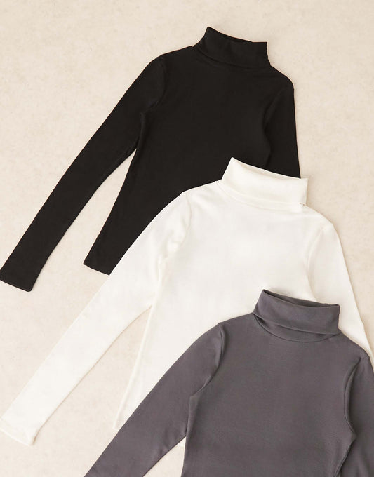 Ribbed Roll Neck Multipack