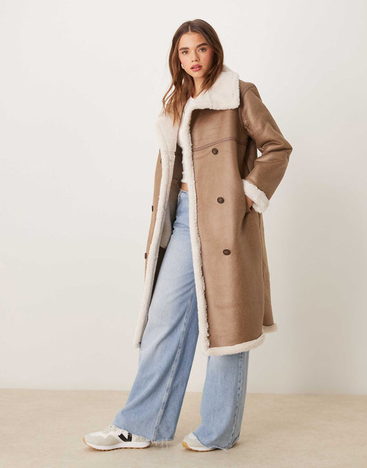 Funnel Neck Borg Jacket