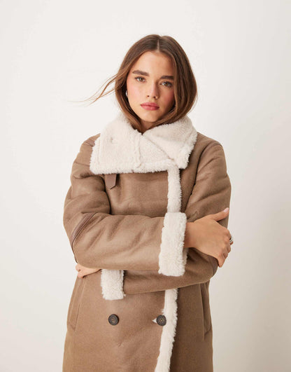 Funnel Neck Borg Jacket