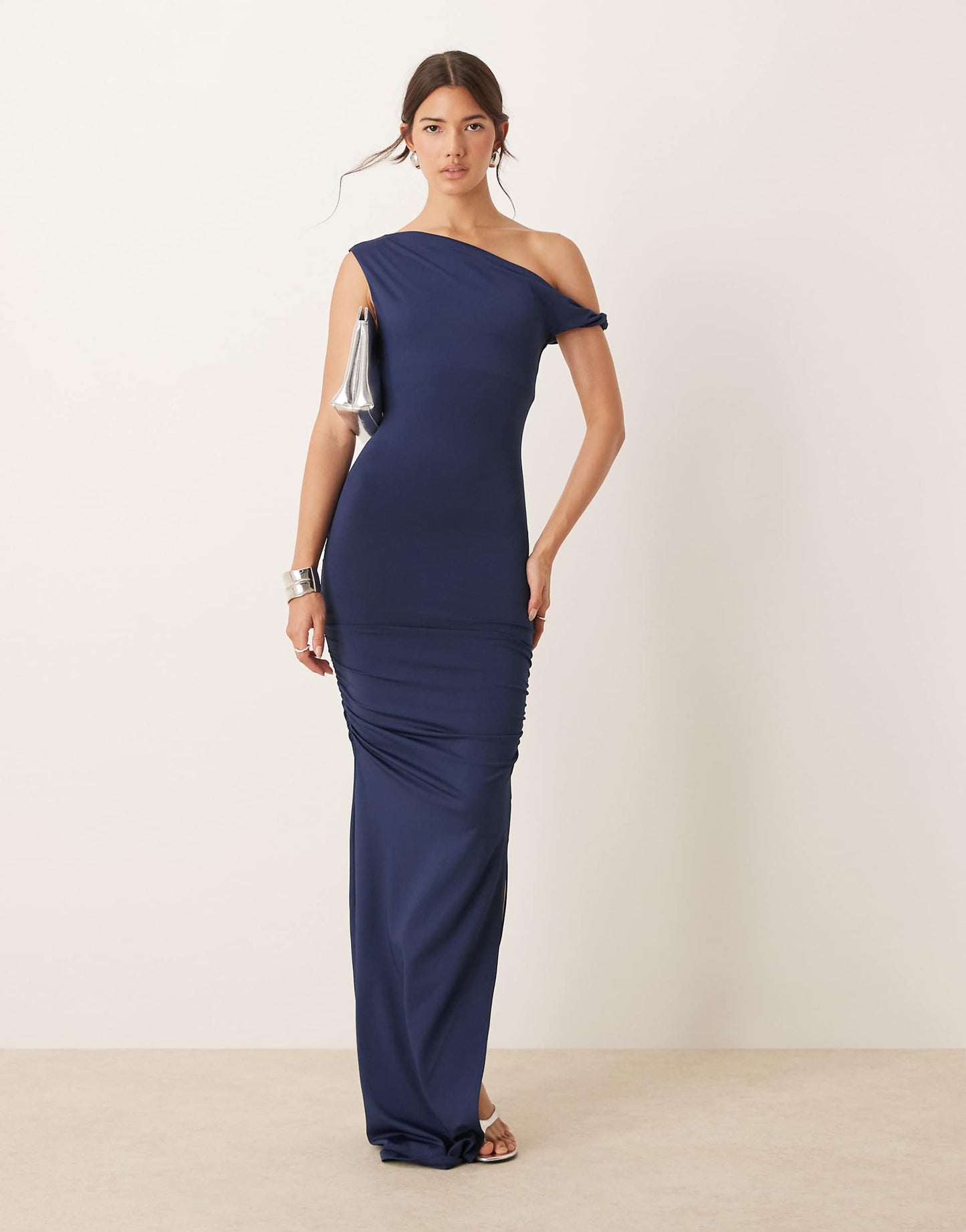 Slinky One Shoulder Maxi Dress