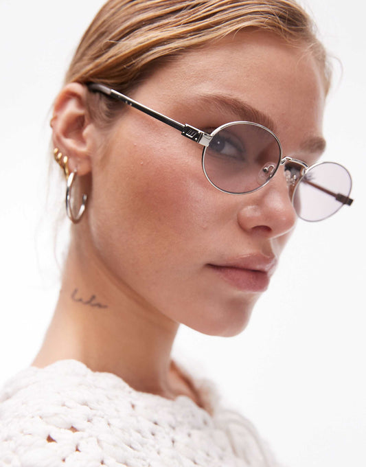 Posedion Deux Round Metal Sunglasses