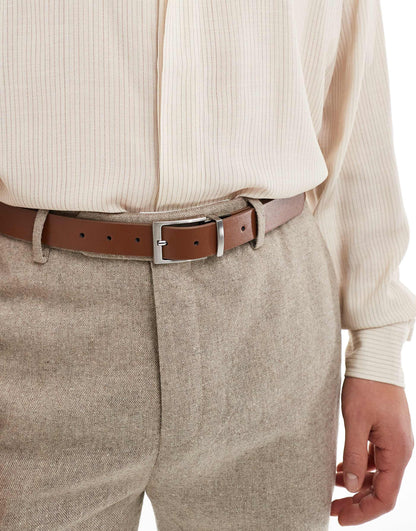 Tan Brown Smart Reversible Belt