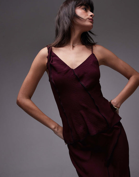 Co-Ord Twist Strap Raw Edge Cami