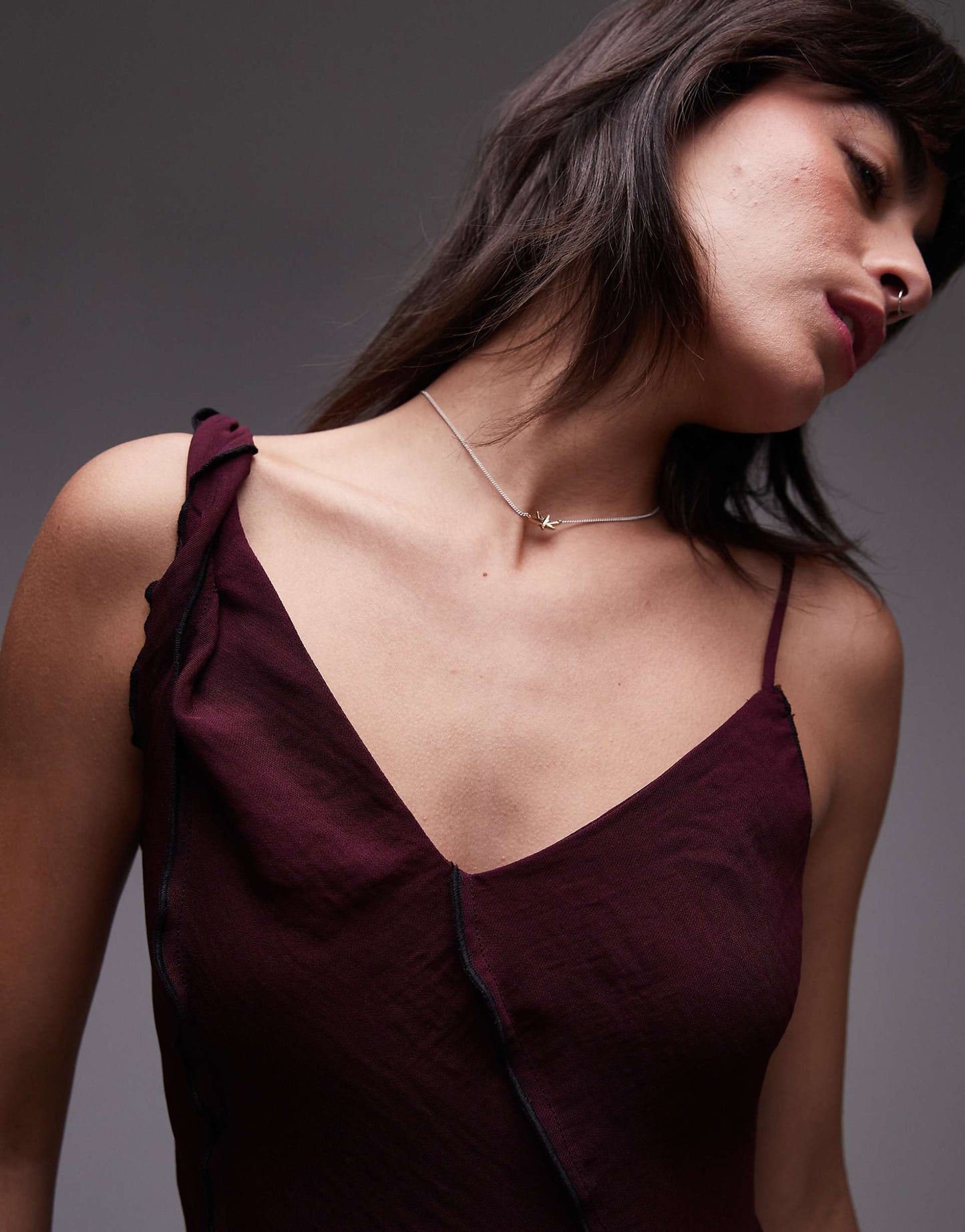 Co-Ord Twist Strap Raw Edge Cami