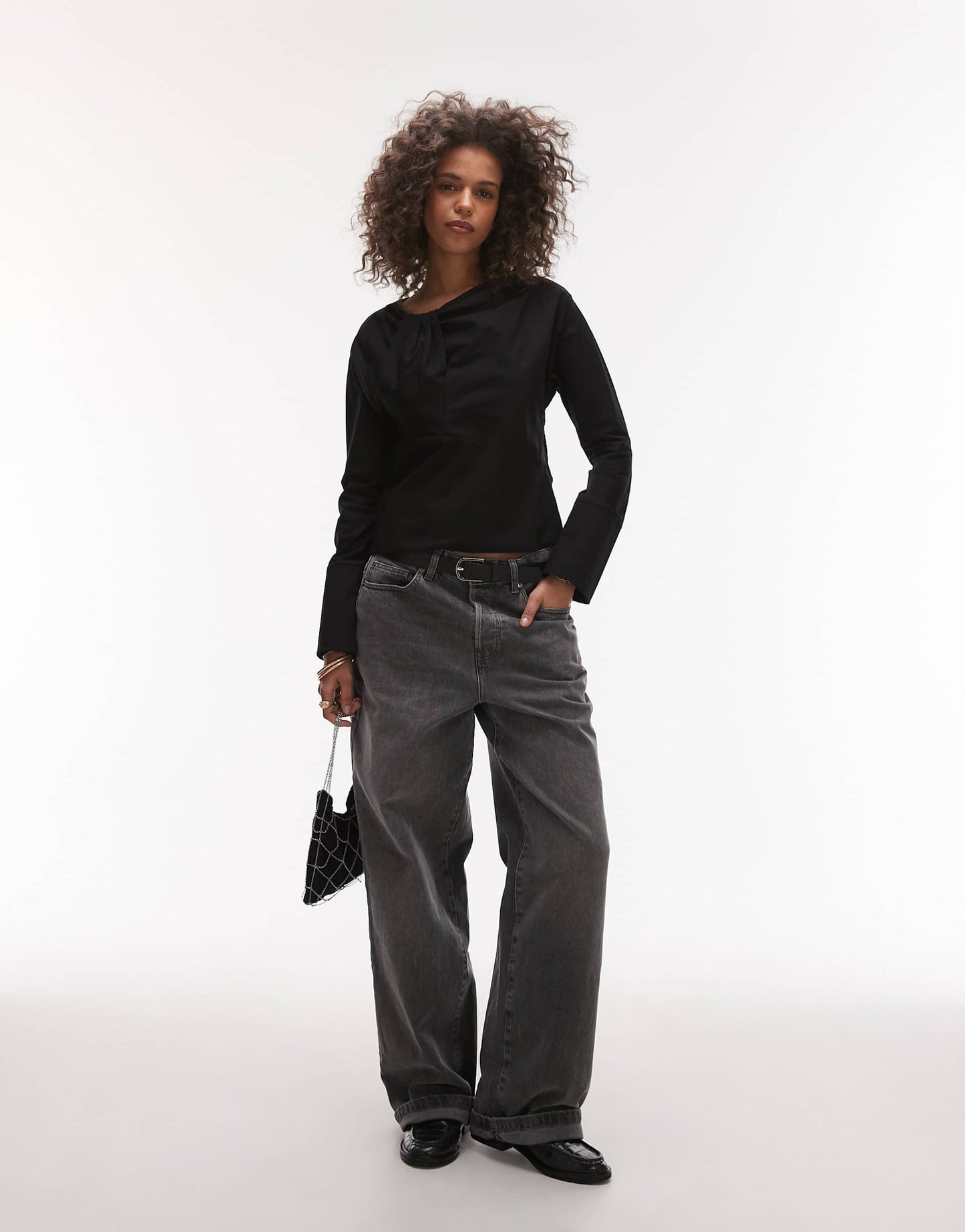 Poplin Twist Front Top