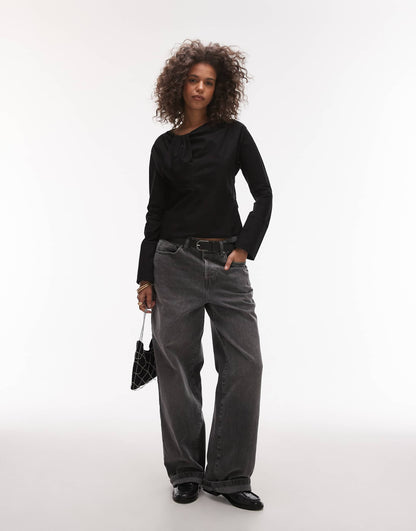 Poplin Twist Front Top