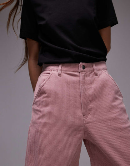 Amber Cord Barrel Leg Trousers