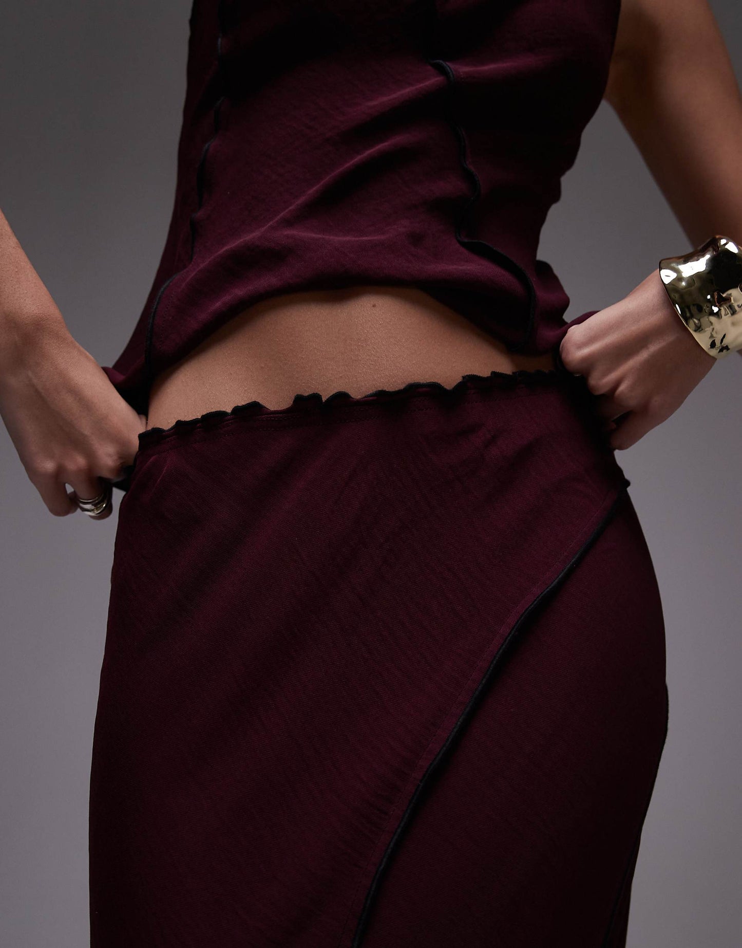 Co-Ord Raw Edge Maxi Skirt
