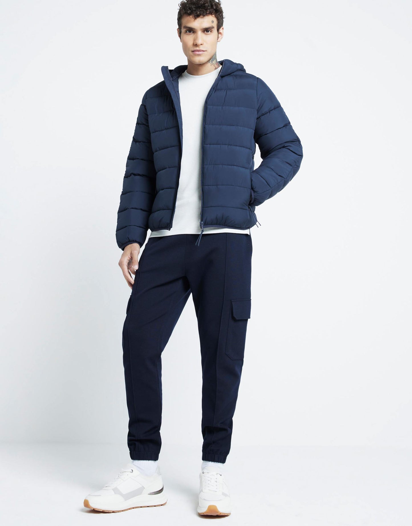 Regular Fit Hooded Padded Jacket