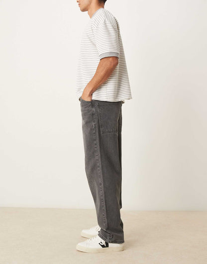 Baggy Jeans With Grey Wash