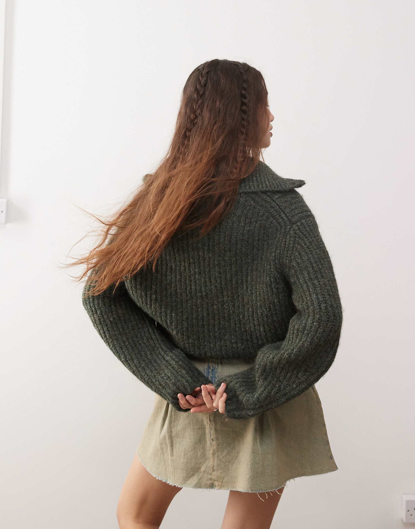 Bea Wool Blend Zip Through Cardigan