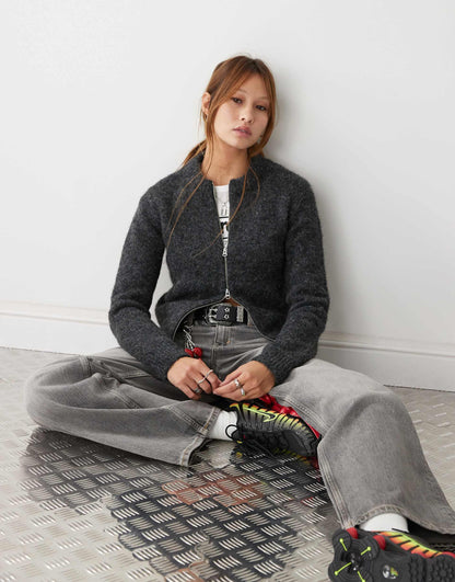 Odora Wool Blend Zip Cardigan