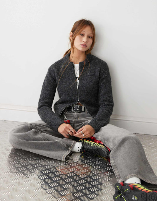 Odora Wool Blend Zip Cardigan