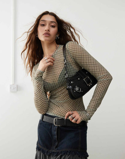 Nico Long Sleeve Mesh Top